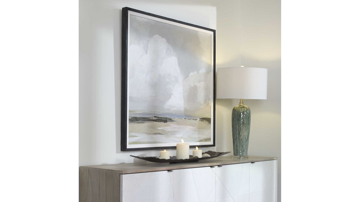 Soft Clouds - Framed Print - Silver
