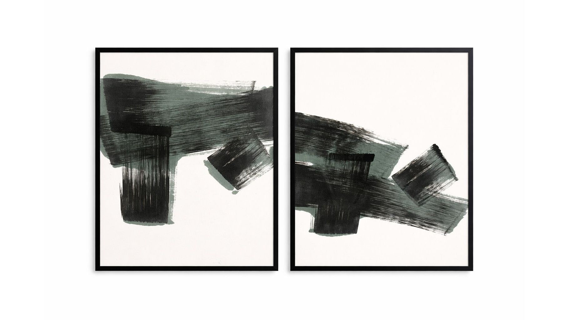 Dynamic Framed Print Set of 2 - Black