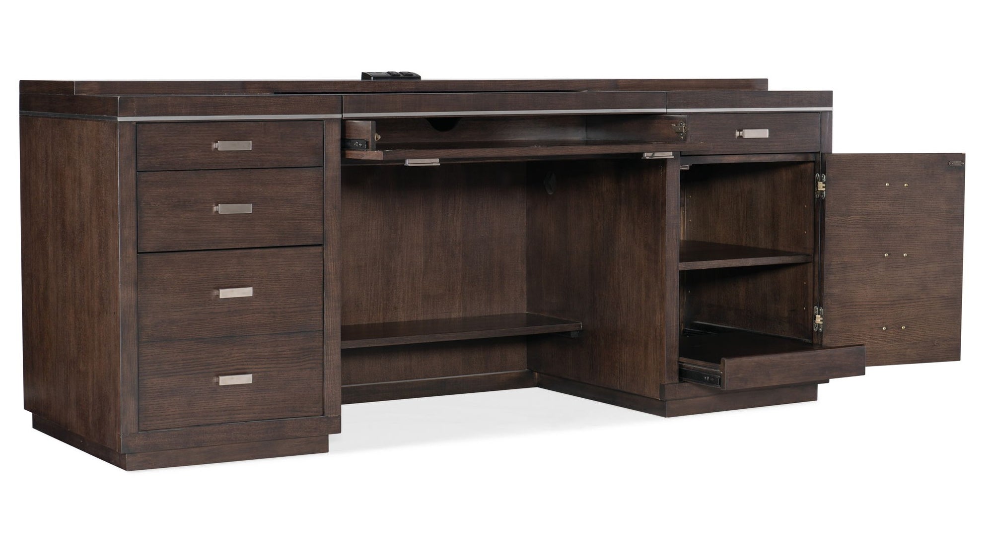 Work Your Way - House Blend Computer Credenza - Dark Brown