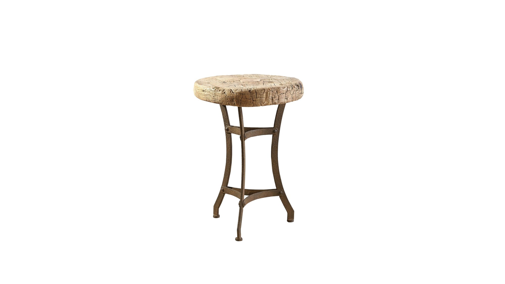 Reclaimed Tripod Table - Light Brown