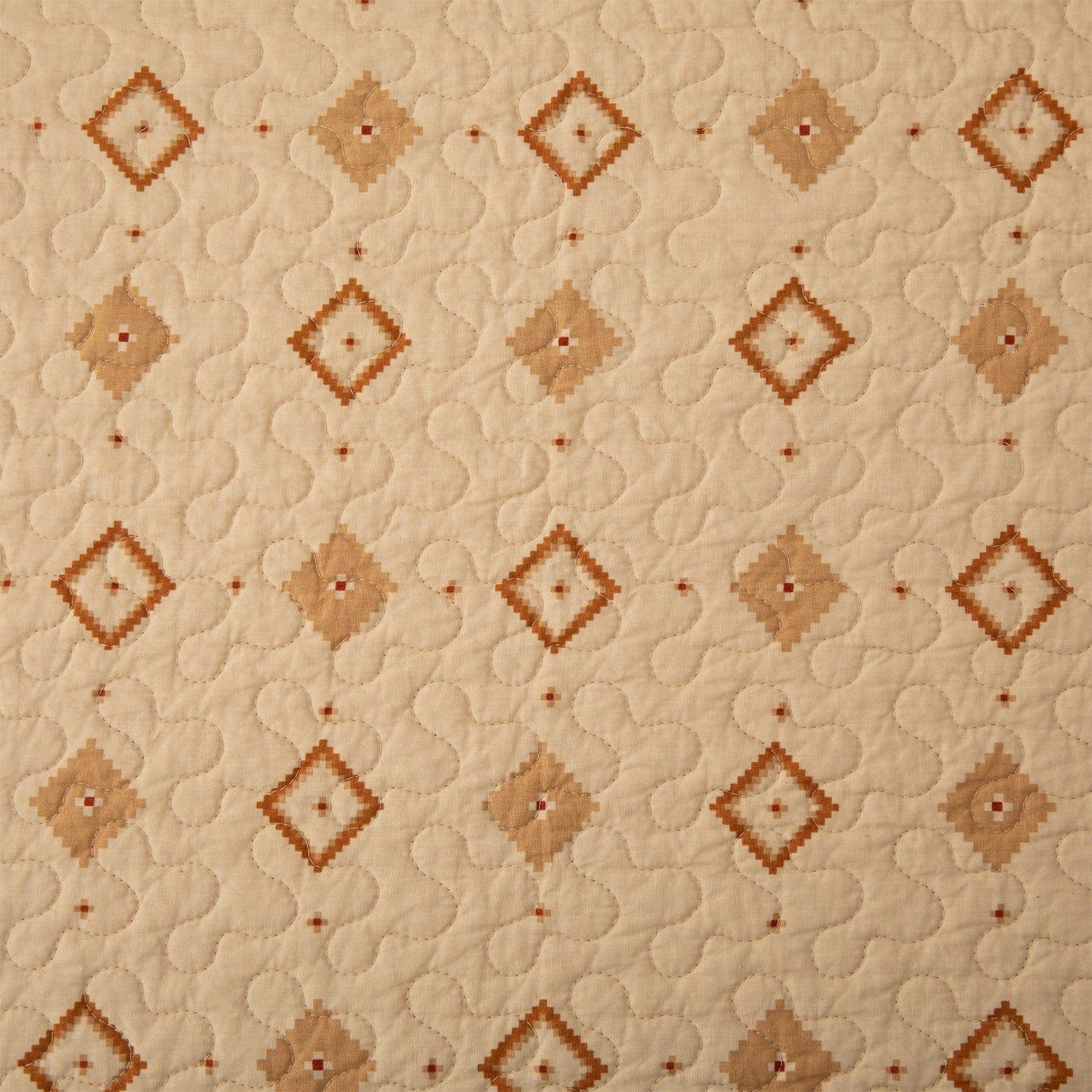 Solace - Full/Queen Reversible Quilt Set (Set of 3) - Red / Orange / Brown
