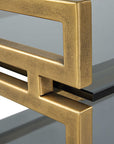Stacked Up - Glass Console Table - Gray