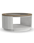 Melody - Round Coffee Table With Casters - White