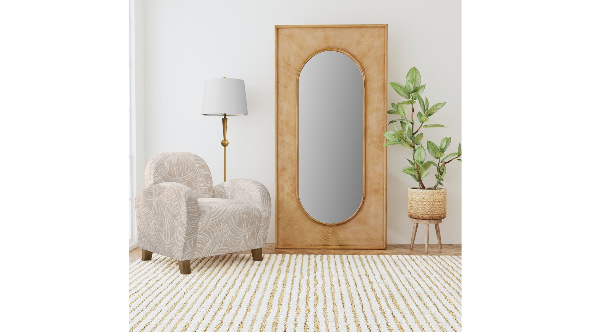 Liam - Floor Mirror - Natural