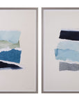 Seaside Color Study III Framed Print - Blue / Beige