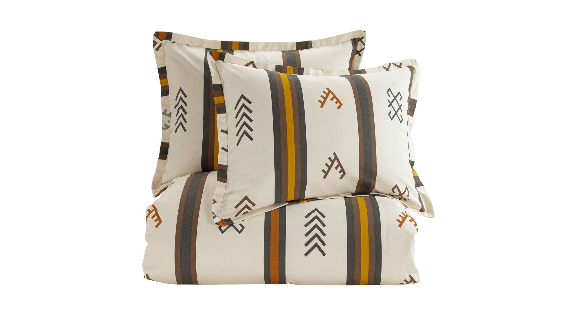 Toluca Canvas - Queen Duvet Cover Set Set of 3 - Multi Color