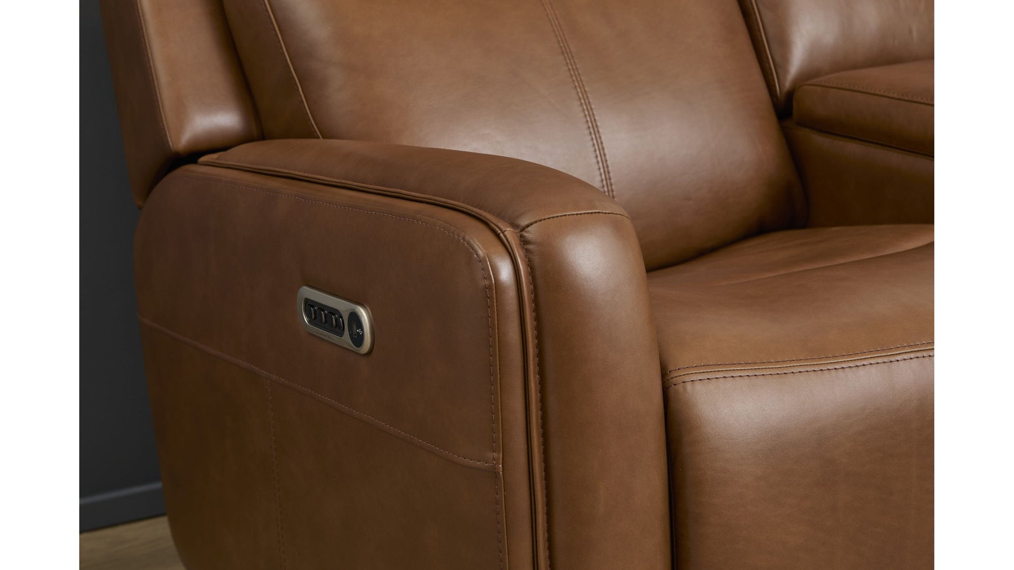 Alister - Power Gliding Loveseat With Console, Power Headrests &amp; Lumbar