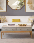 Perrine - Rectangle Cocktail Table - Silver / Gold