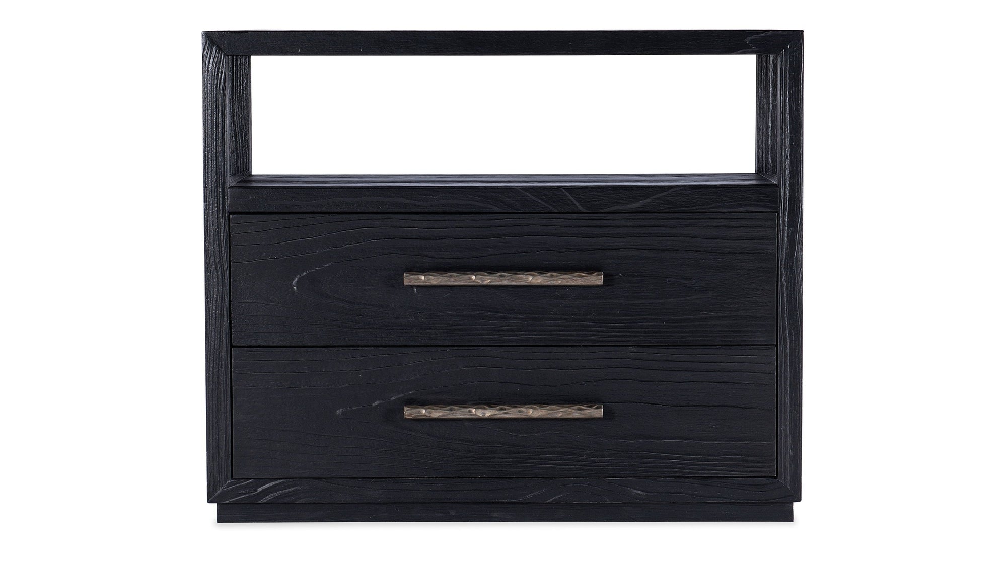 Linville Falls - Shou Sugi Ban 2-Drawer Nightstand - Black