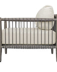 Borneo - Outdoor Lounge Chair - White / Dark Gray
