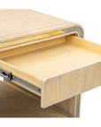 Damone - End Table - Cerused White Oak