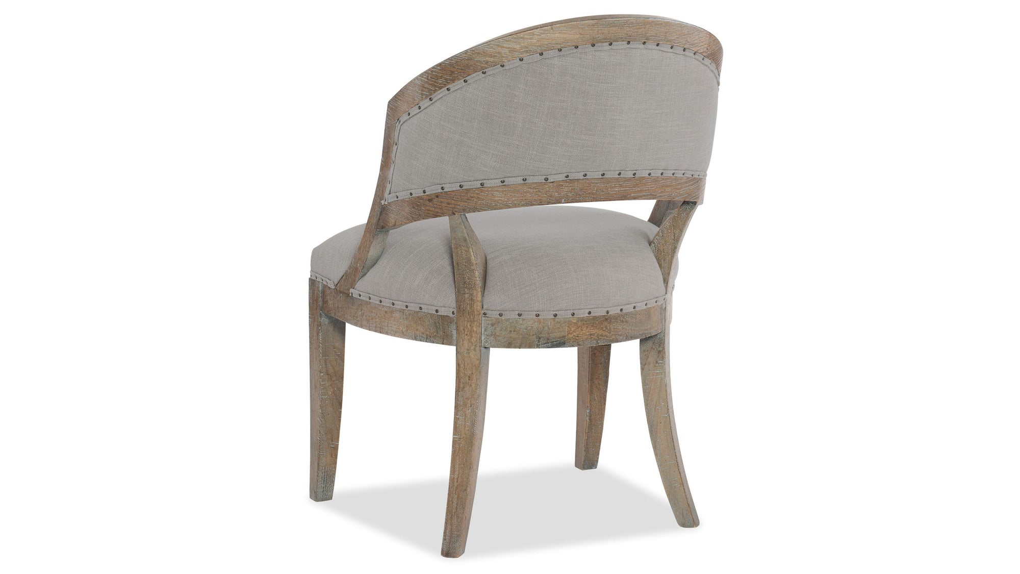 Boheme - Garnier Barrel Back Chair - Gray / Light Brown