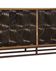 Swirl Door Entertainment Console - Light Brown / Dark Brown