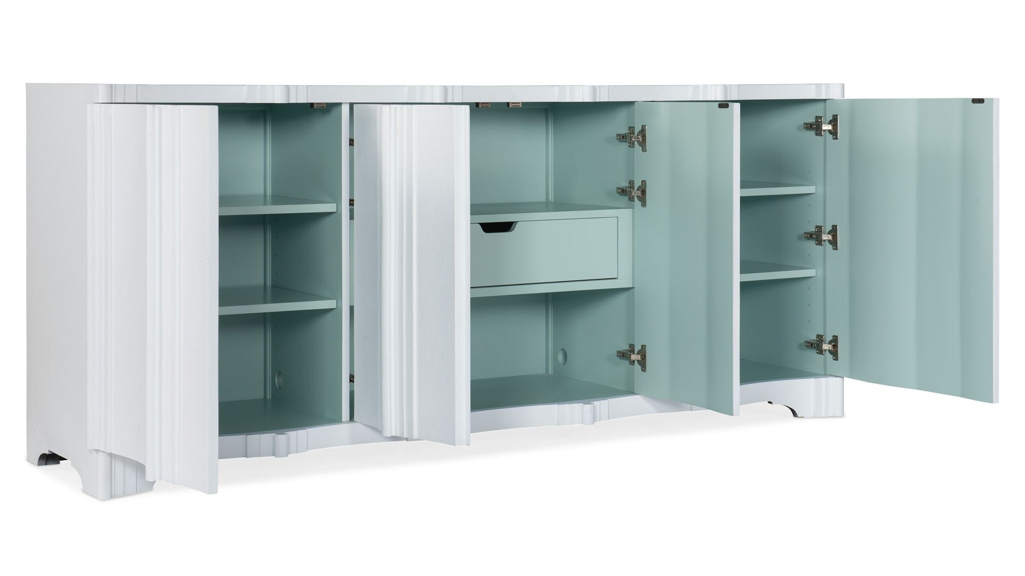 Melange - Corinth 4-Door Entertainment Console - White