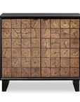 Muestra - Wood Grain 2 Door Cabinet - Black / Woodtone