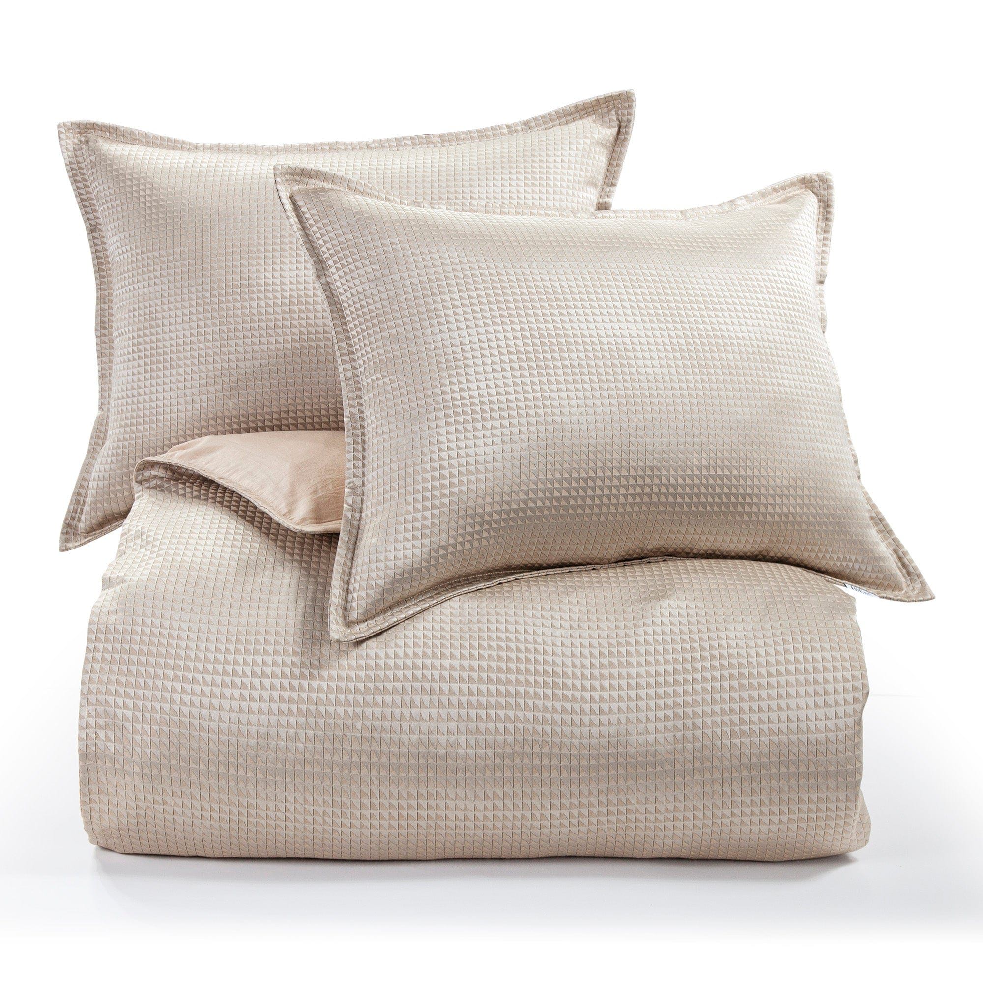 Sydney - Queen Jacquard Duvet Cover Set (Set of 3) - Champagne