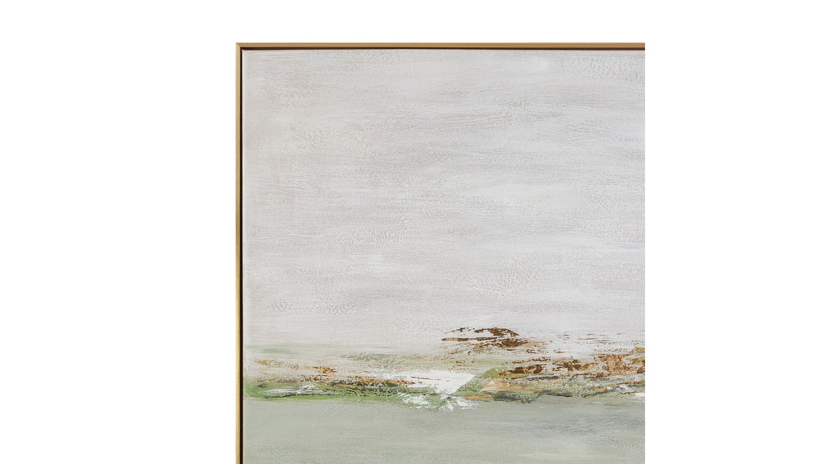 Coastal Horizon Framed Canvas - Green