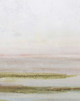 Hazy Lake - Framed Landscape Art - Gold / Gray / Green / Light Blue