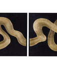 Connected Frame Canvas Set of 2 - Black / Gold