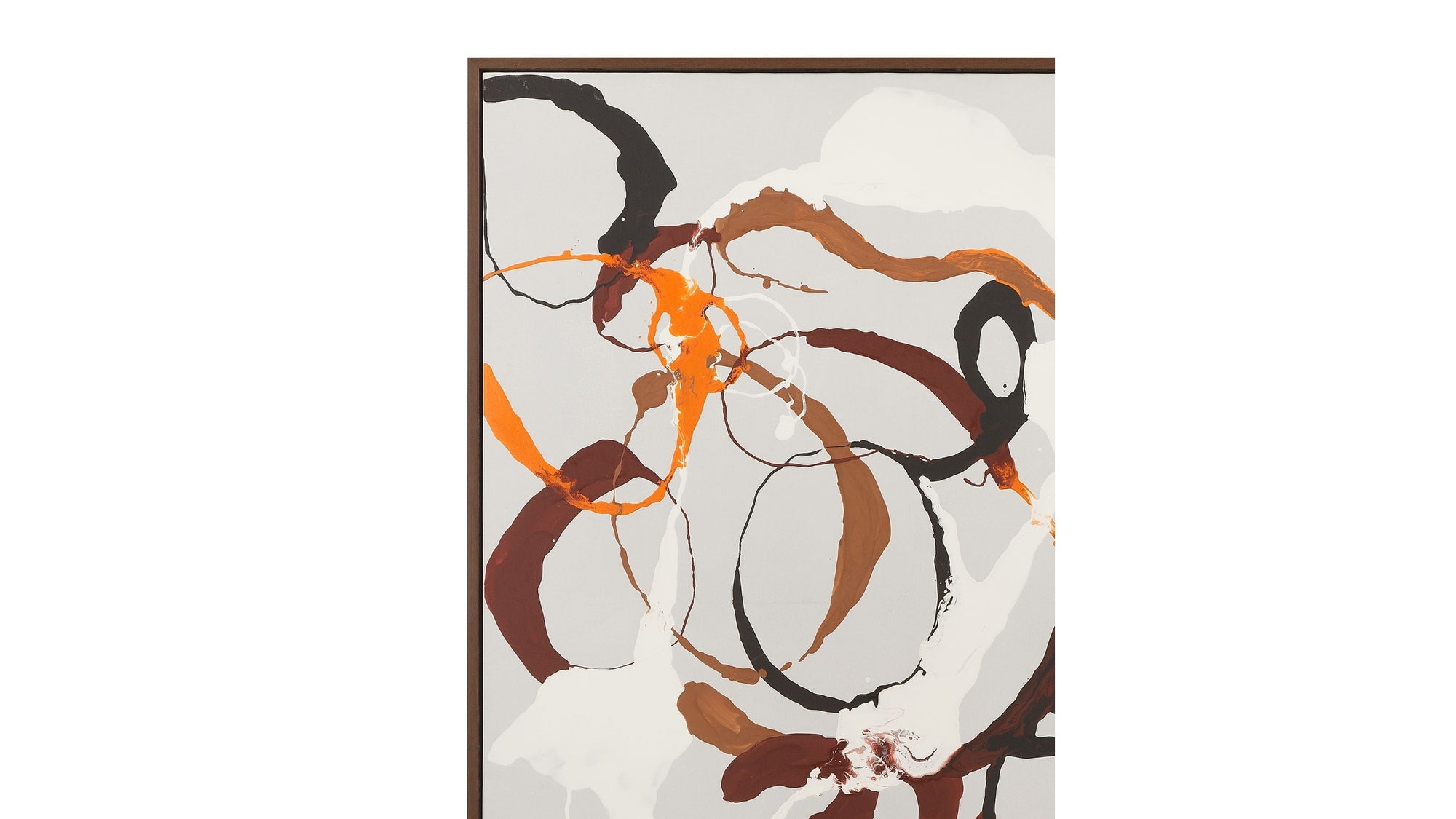 Carnival Framed Canvas - Gray / Dark Brown
