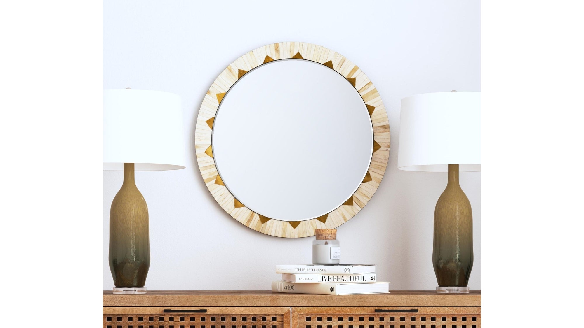 Global - Wall Mirror - Beige