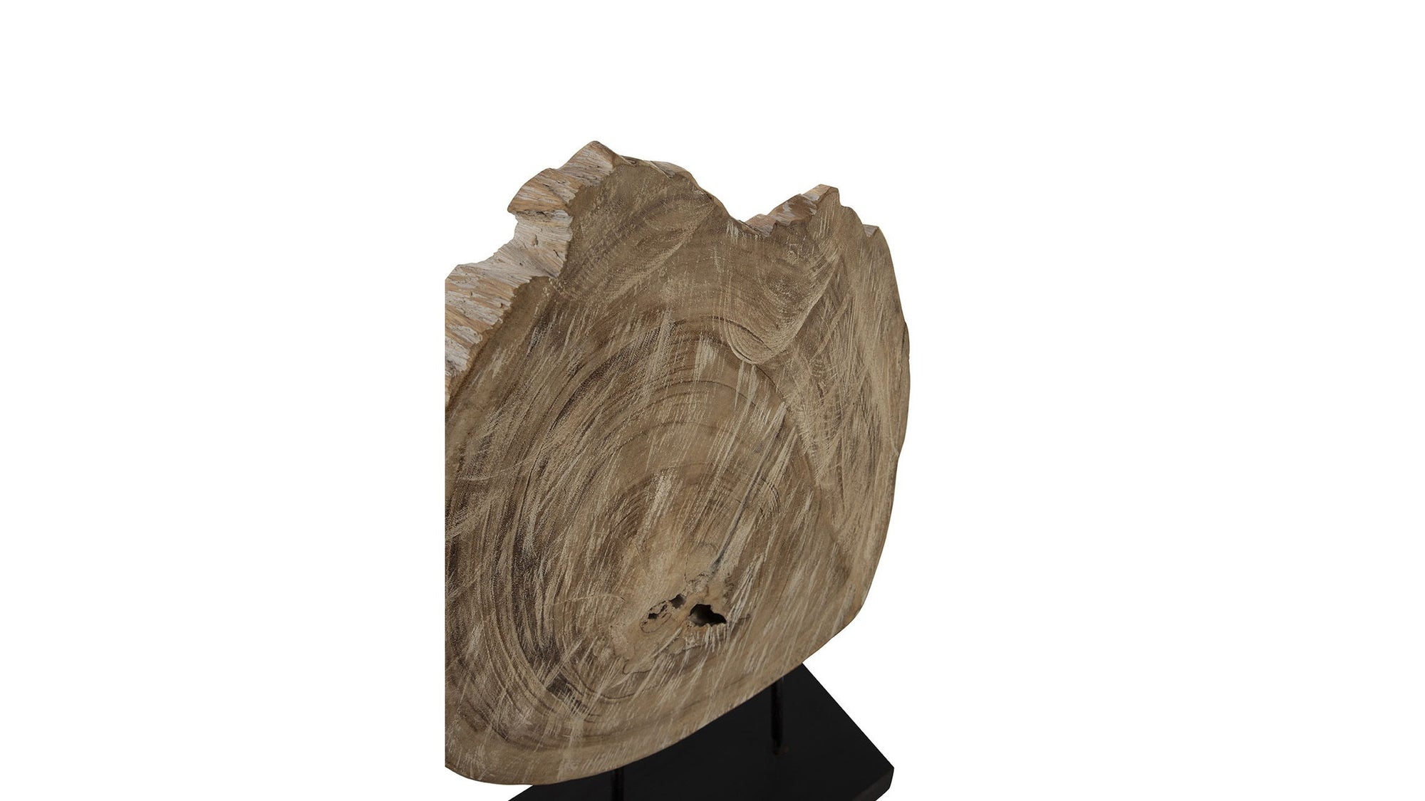 Wood Sculpture - Light Brown / Black