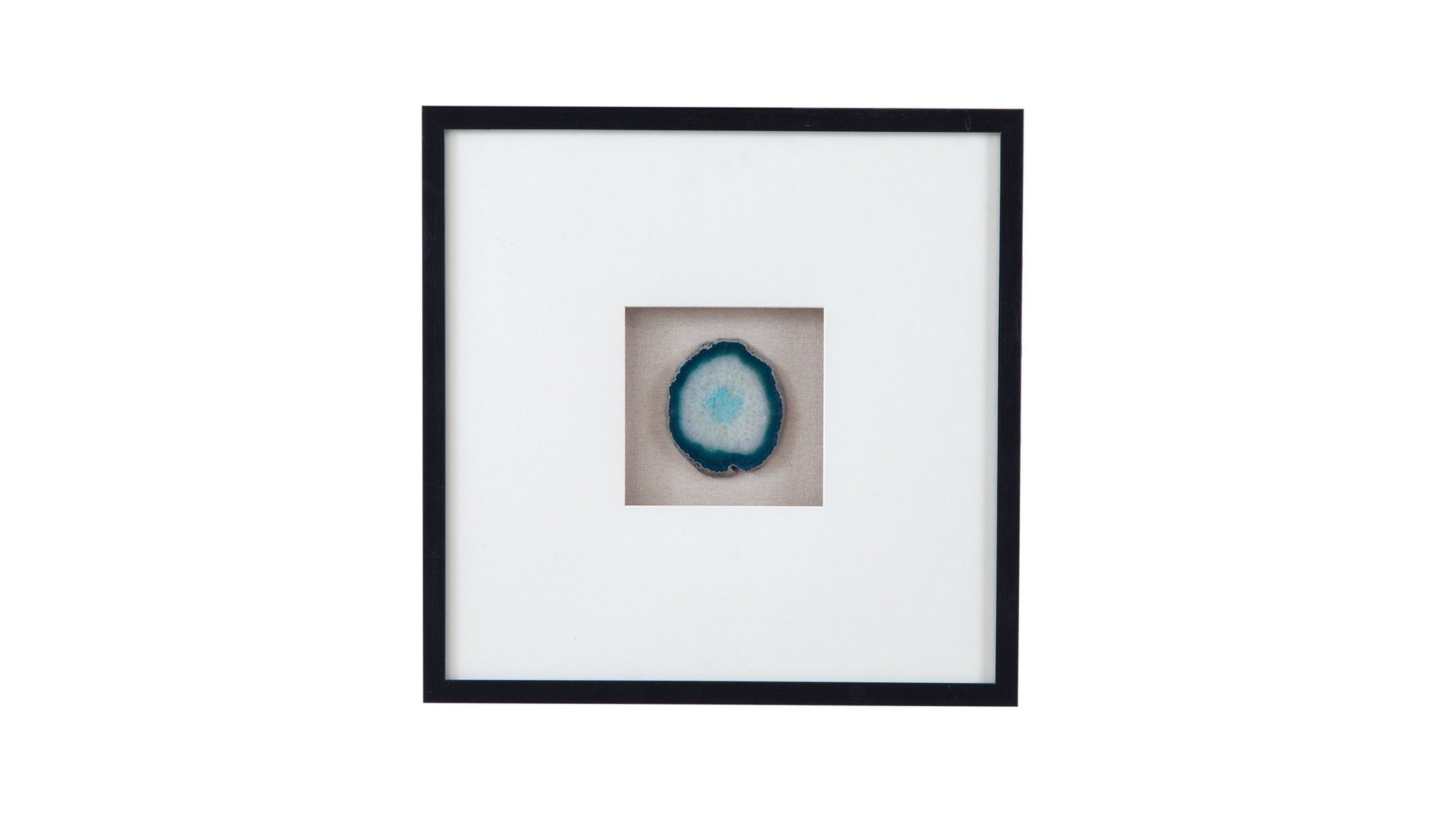 Crystal Geode Wall Art - Blue / White