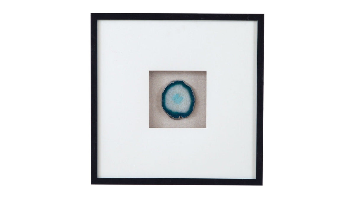 Crystal Geode Wall Art - Blue / White