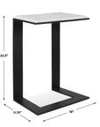 Kenora - Marble Accent Table - White