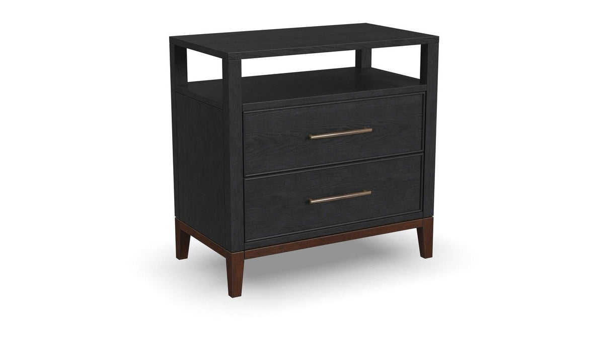 Waterfall - Nightstand - Black