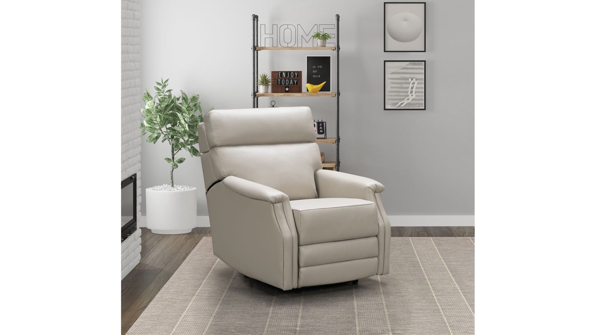 Luca - Power Recliner With Power Recline And Power Forward Adjustable Headrest