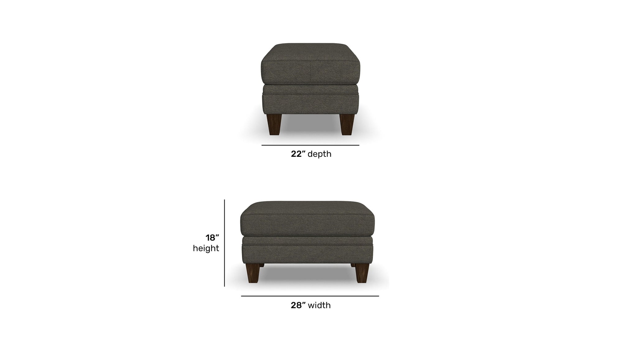 Lottie - Fabric Ottoman