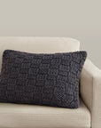 Chess Knit - Dutch Euro Pillow - Slate