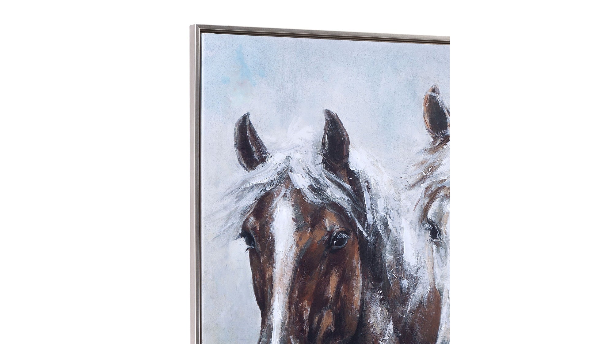 Majestic Framed Canvas - White