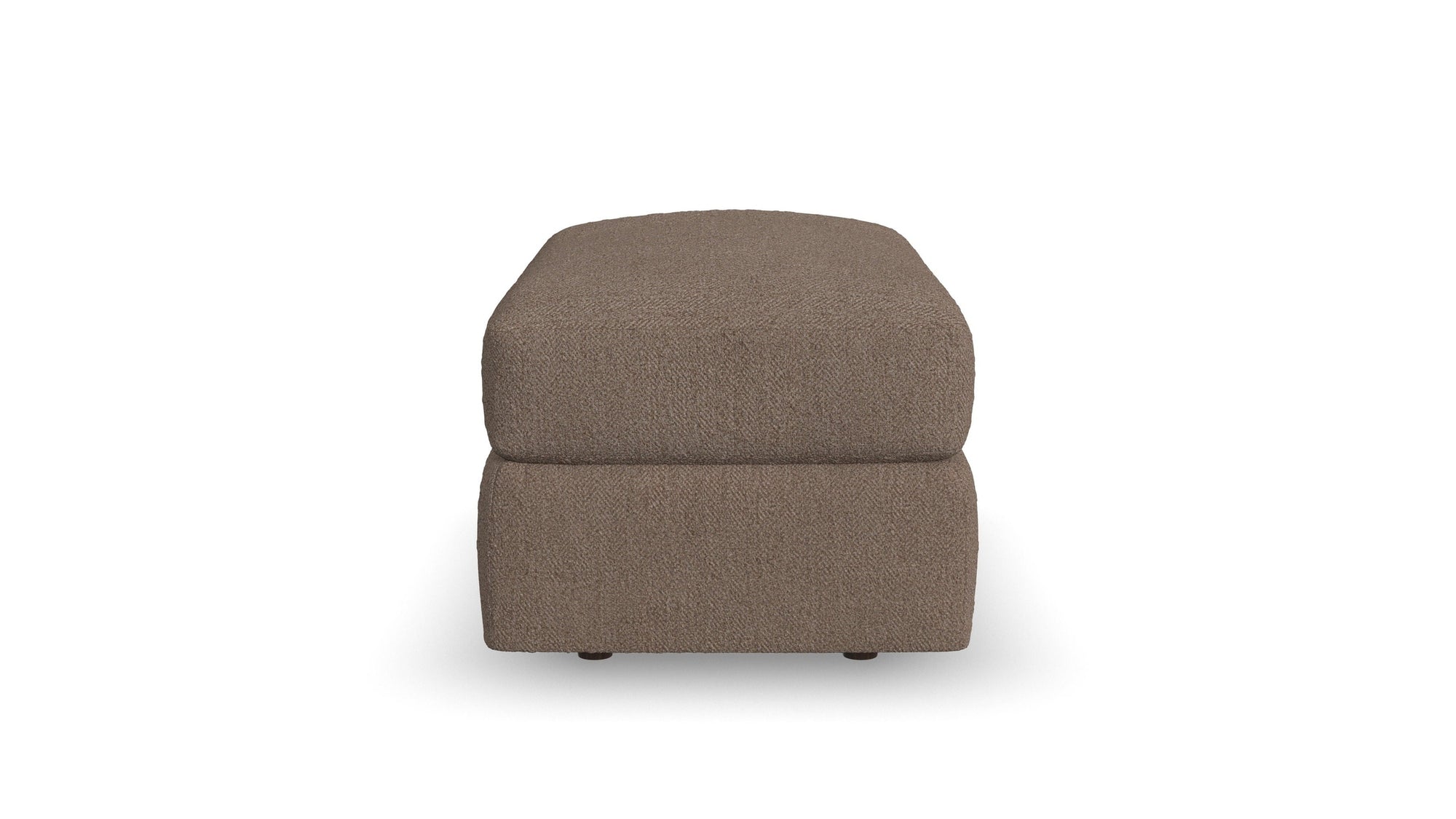 Chevy - Fabric Ottoman Pouf - Brown
