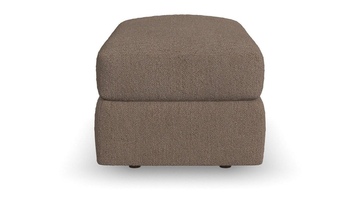 Chevy - Fabric Ottoman Pouf - Brown