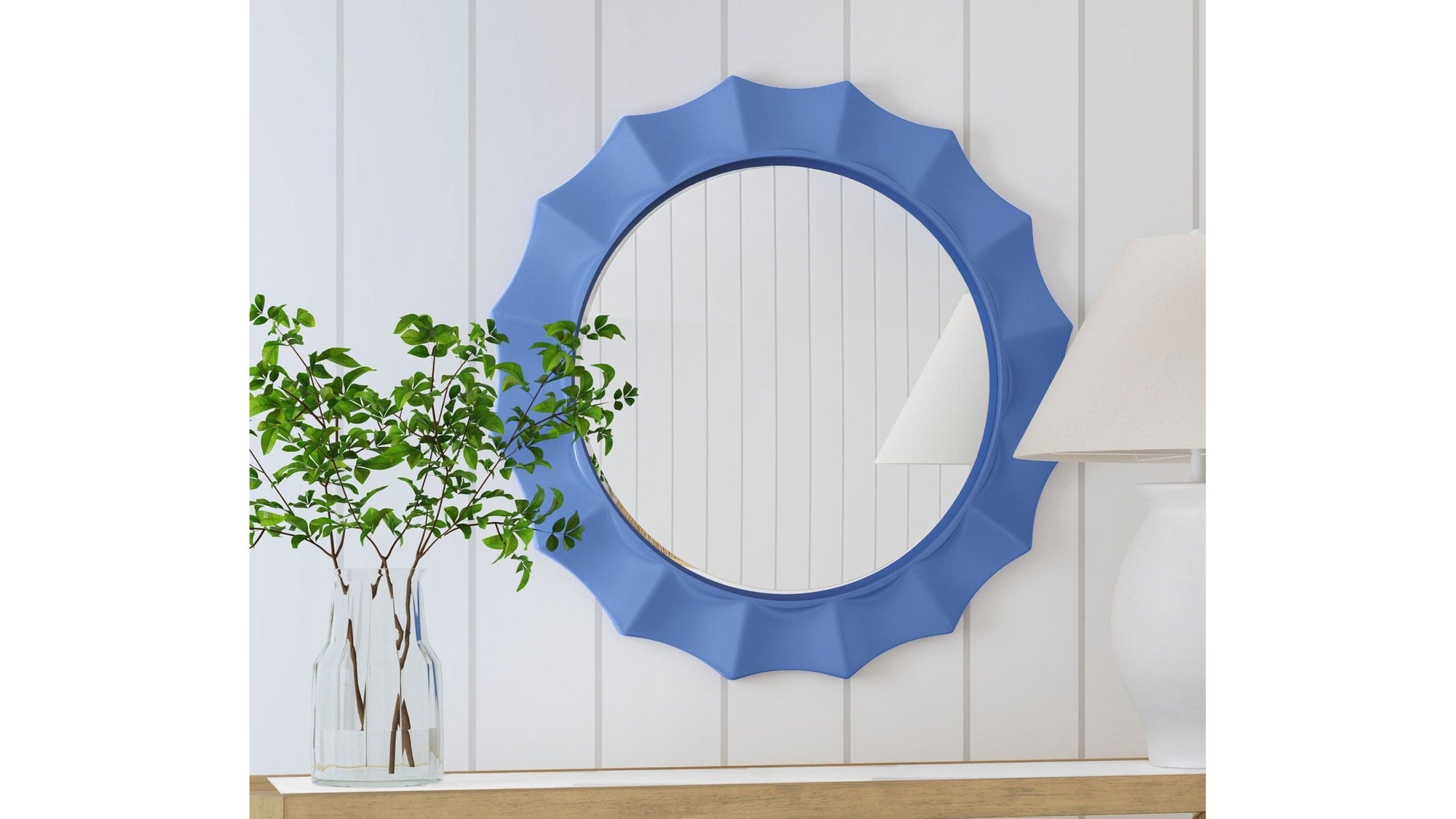 Blue Altair - Wall Mirror - Blue