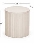 Lena - End Table - Washed White Oak