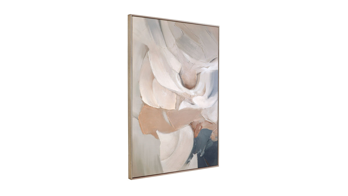 Soft Contours II Framed Canvas - Green