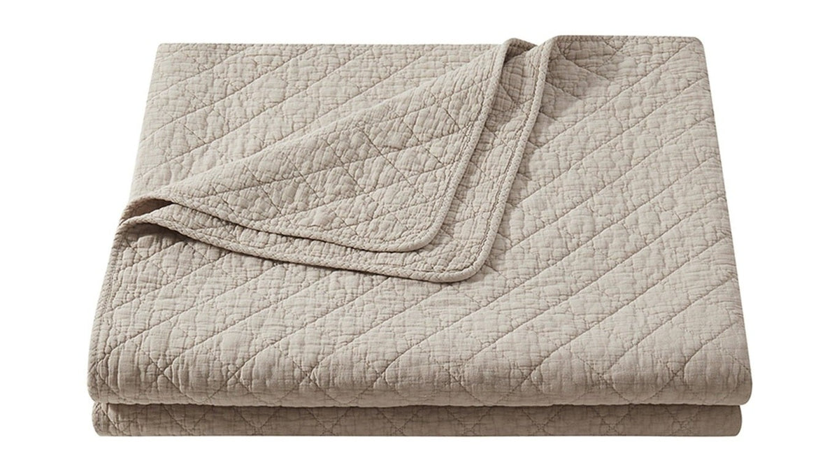 Cotton Gauze - Twin Stonewashed Quilt - Sable