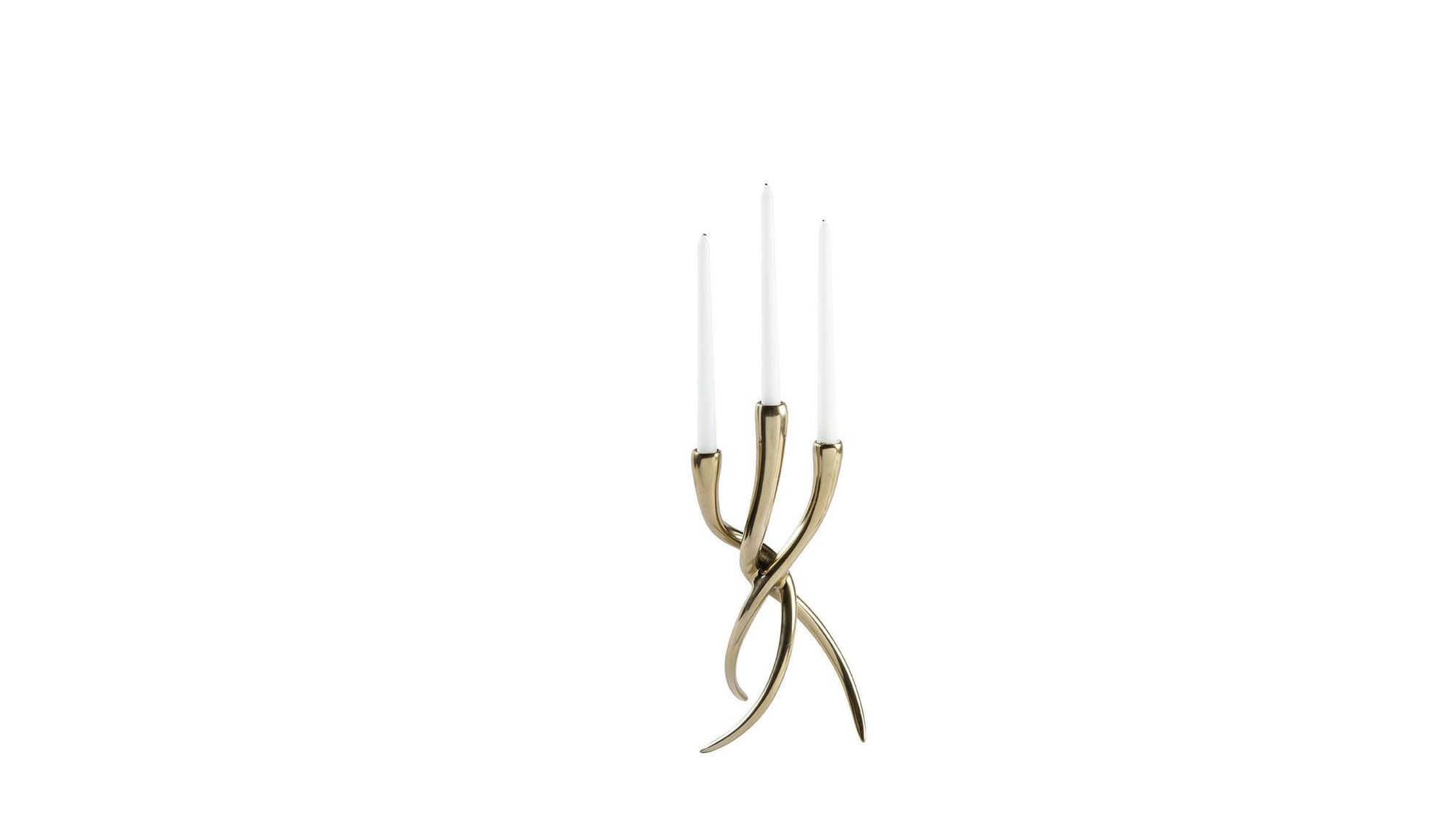 Ansley - Taper Candle Holder Set Set of 2 - Gold