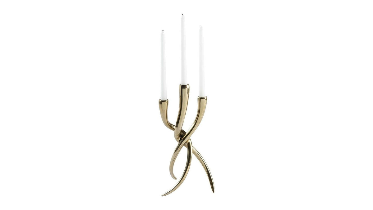 Ansley - Taper Candle Holder Set Set of 2 - Gold