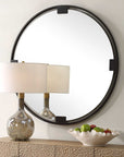 Cornelia - Black Round Mirror