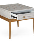 Perrine - Rectangle End Table - Silver / Gold