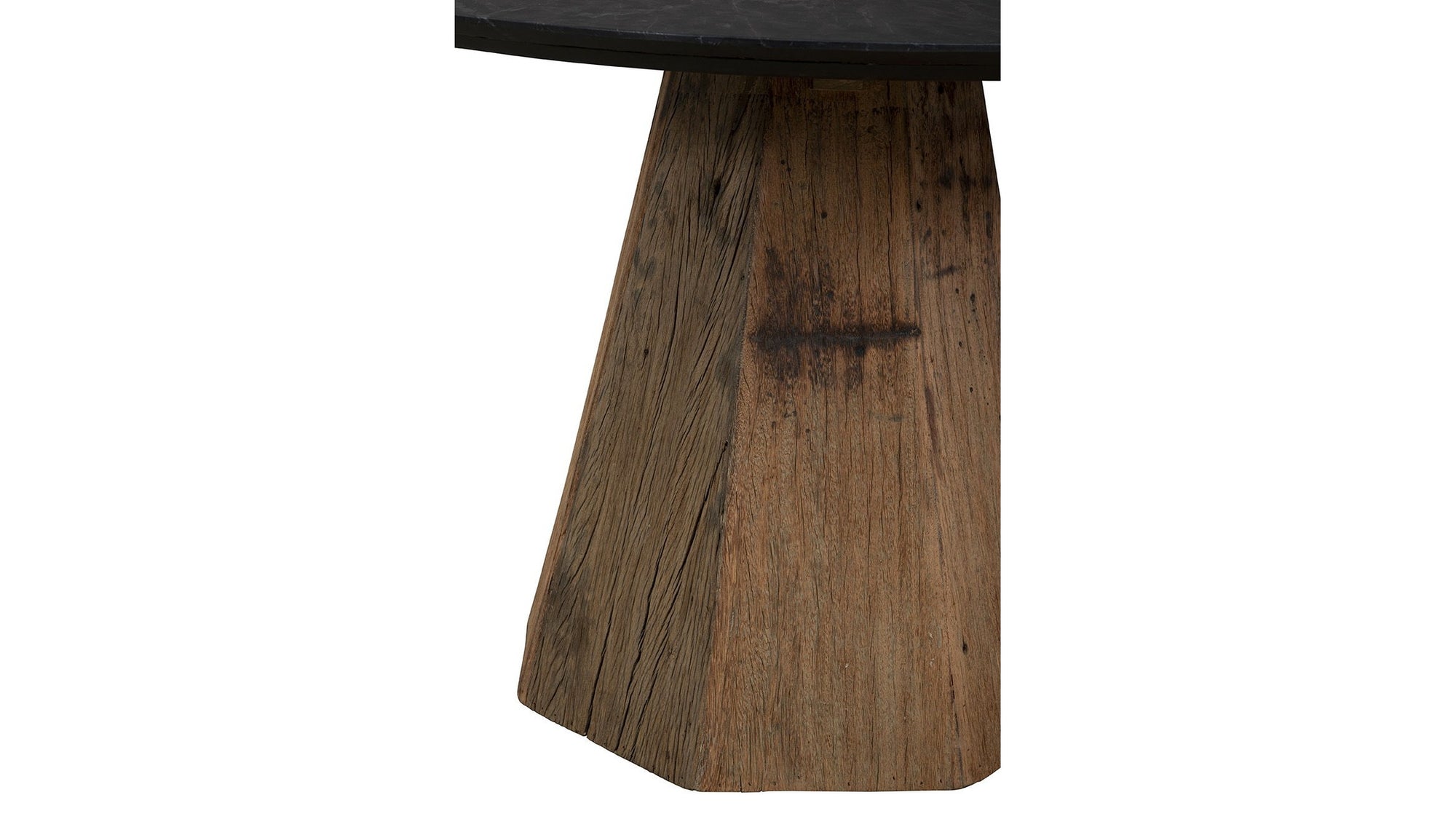 Phoebe - Marble Dining Table - Black / Light Brown