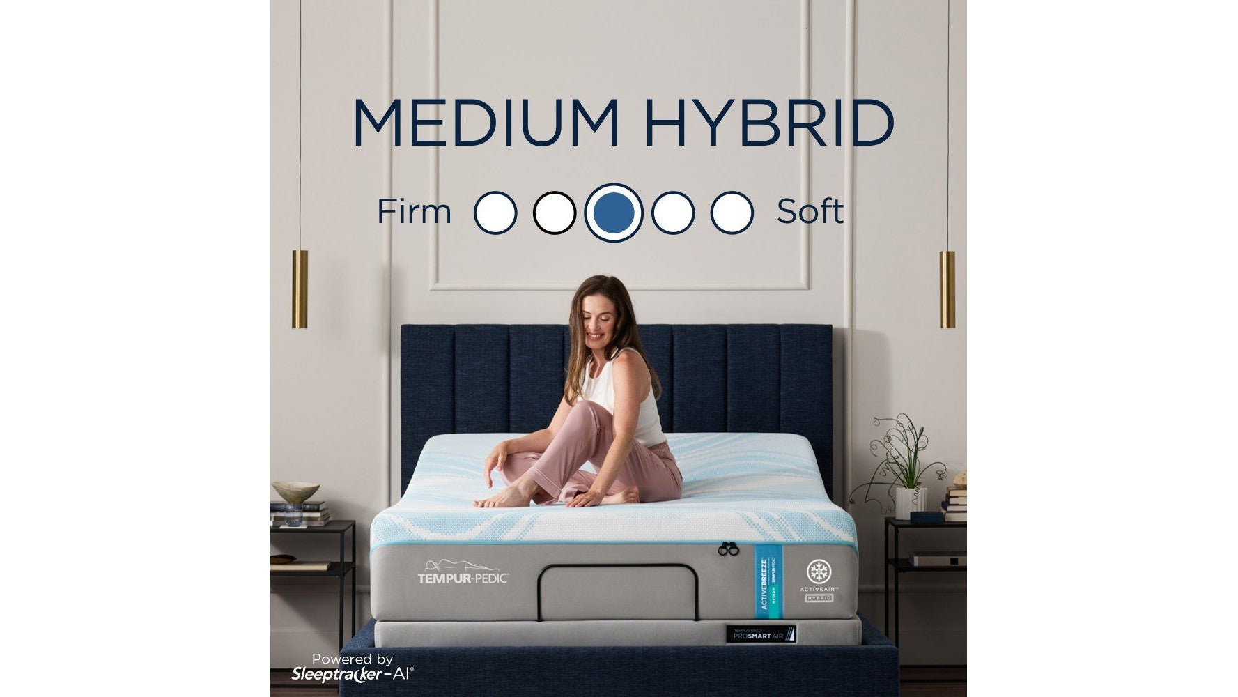 Tempur-Breeze - Tempur-ActiveBreeze Medium Hybrid Mattress - Queen