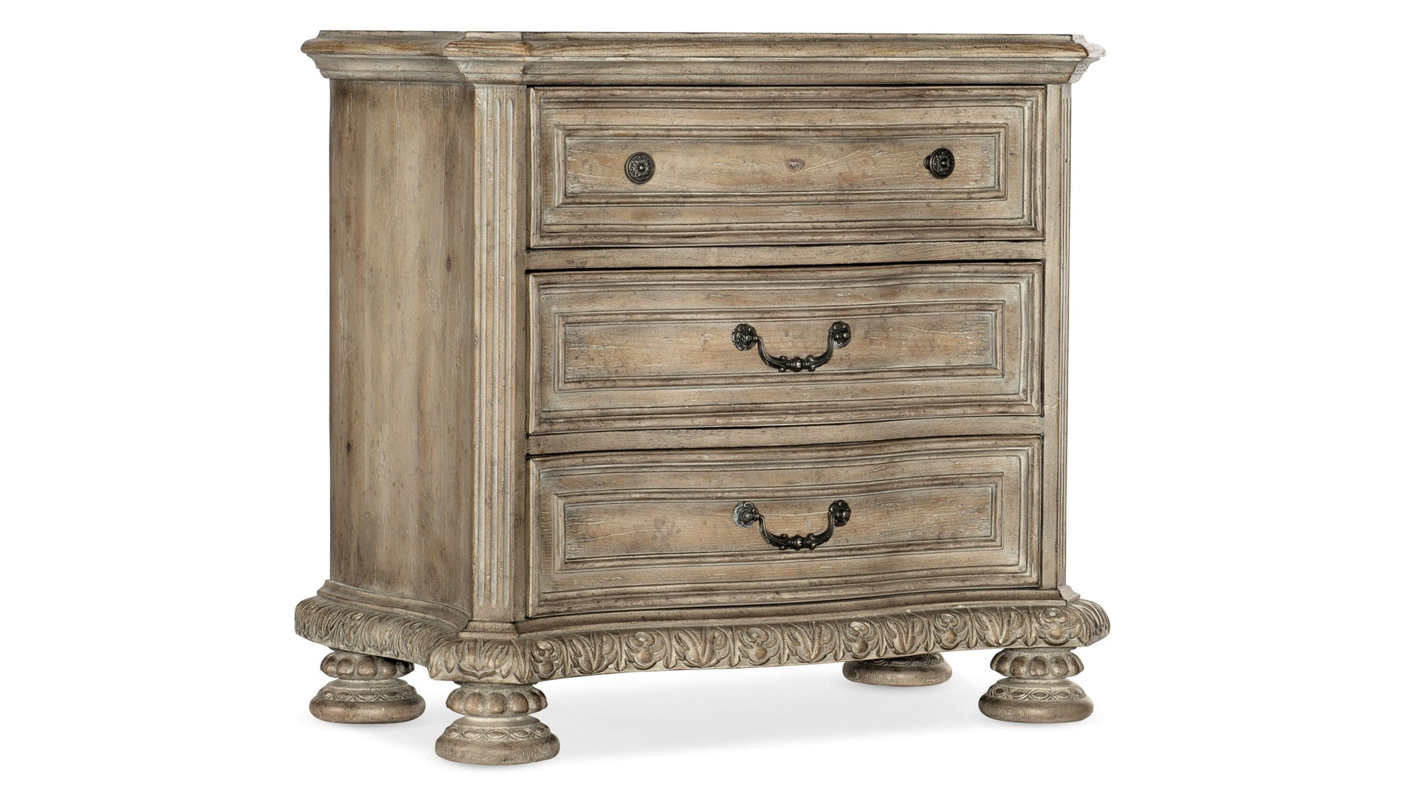 Castella - 3-Drawer Nightstand - Light Brown
