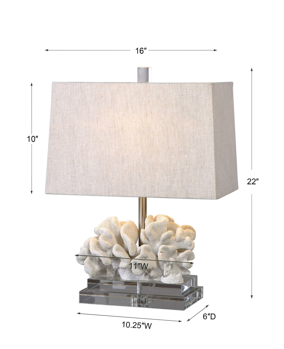 Coral - Sculpture Table Lamp - White