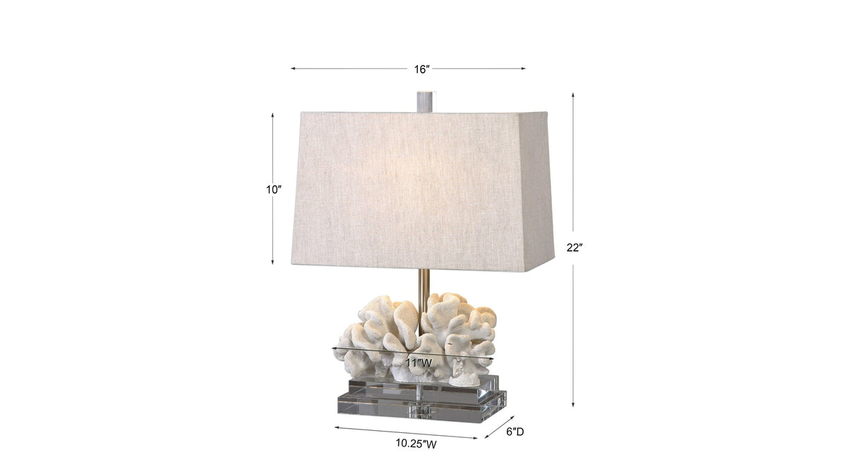 Coral - Sculpture Table Lamp - White