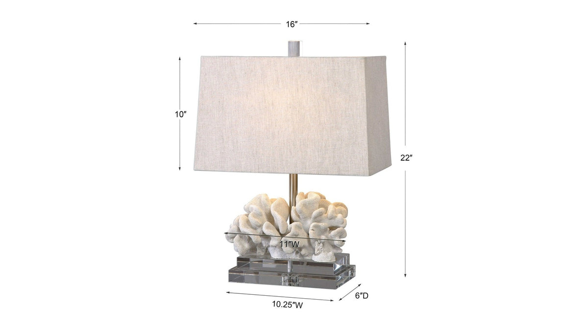 Coral - Sculpture Table Lamp - White